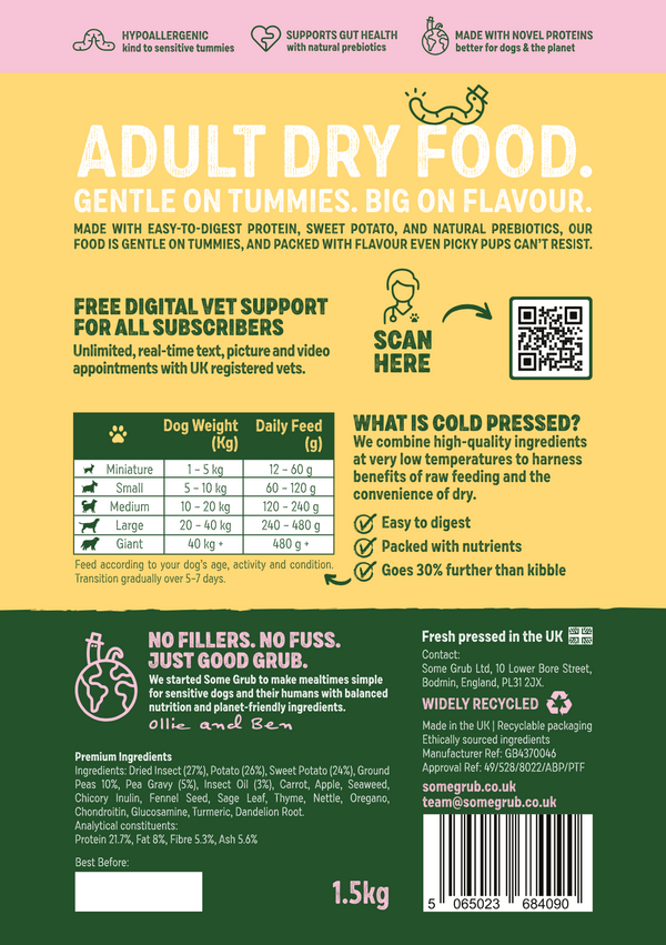 Hypoallergenic Dry Food, for Sensitive Dogs - Cold Pressed