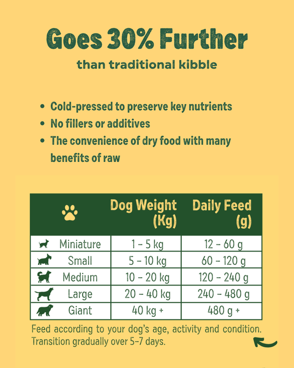 Feeding guide by dog weight