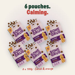 6 x 100g pouches of Some Grub Calming dog treats